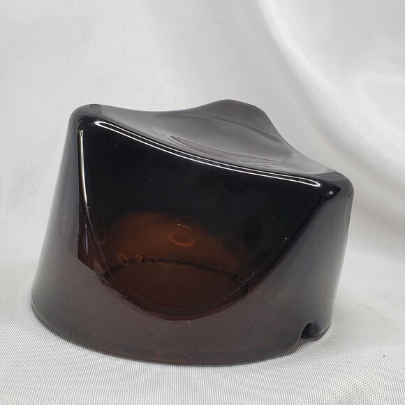 VTG Viking Art Glass Orb Ashtray Root Beer MCM Design - 4 Inches **READ** - Picture 10 of 13